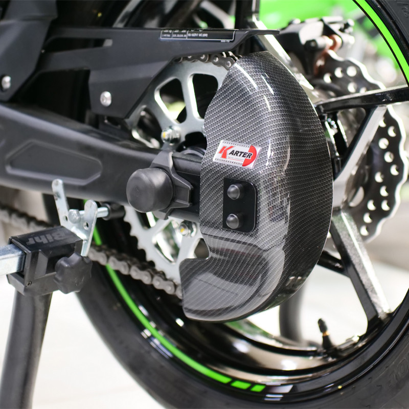 KAWASAKI Z 7 HYBRID - Carter de chaine Look Carbone Brillant