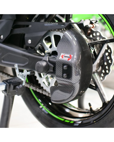 KAWASAKI Z 7 HYBRID - Carter de chaine Look Carbone Brillant