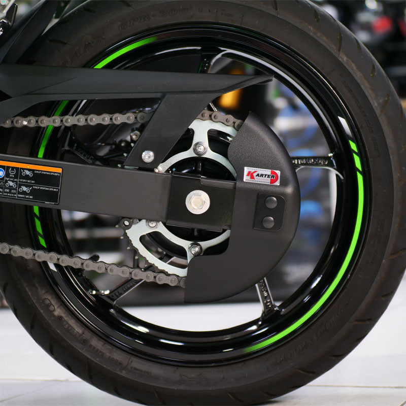 KAWASAKI Z 7 HYBRID - Carter de chaine NOIR satiné